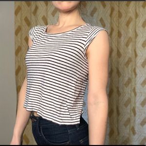 MADEWELL Striped Crop Tee